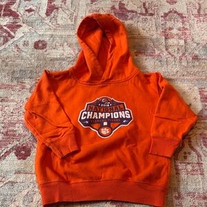 Orange Clemson Tigers National Champions Kids Hoodie